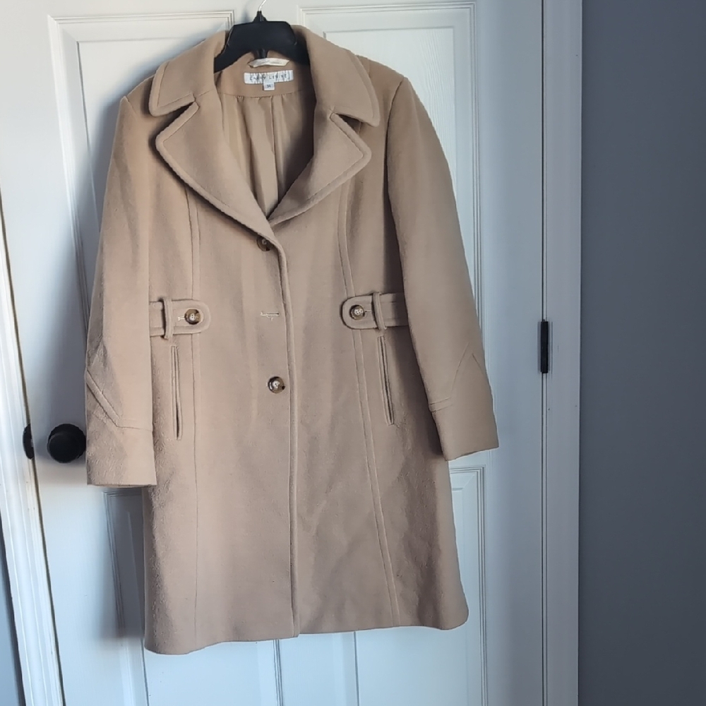 Signature by Larry Levine Women's Tan Trench Coat